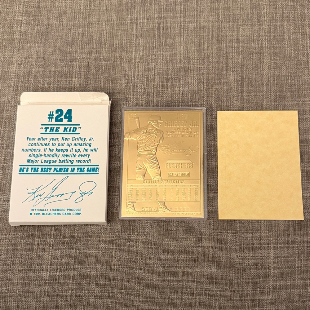 Ken Griffey Jr. “The Kid” Gold & Silver Card by Bleachers - Picture 4 of 4